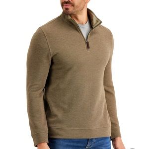 Club Room Bird’s Eye Quarter Zip Pullover
